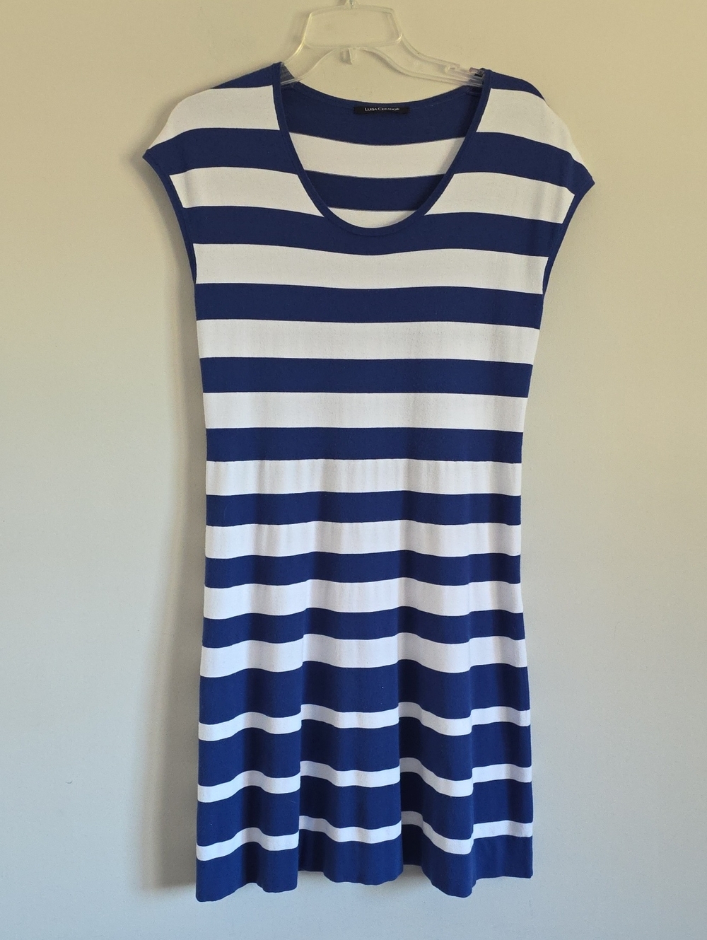 LUISA CERANO | Nautical Striped Dress Navy White Sz 10